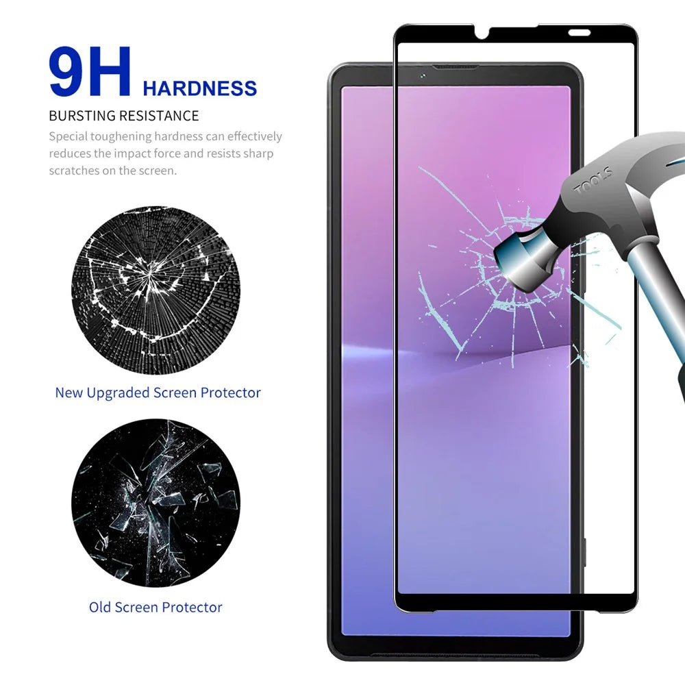 ENKAY HAT PRINCE Silk Print 9H Screen Protector for Sony Xperia 10 V 2.5D High Aluminium-silicon Glass Film - 3