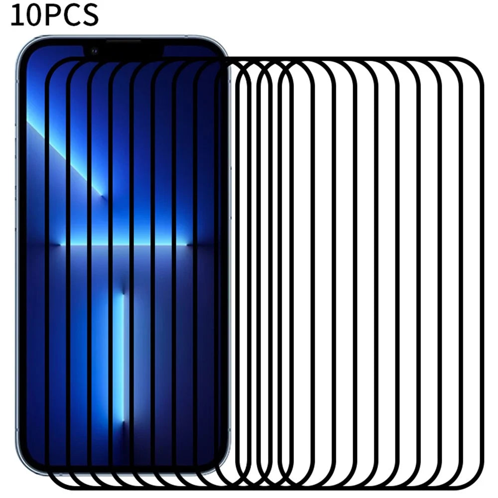 RURIHAI 10Pcs For iPhone 15 Pro Secondary Hardening Screen Protector 2.5D 0.26mm High Aluminum-silicon Glass Film - 1