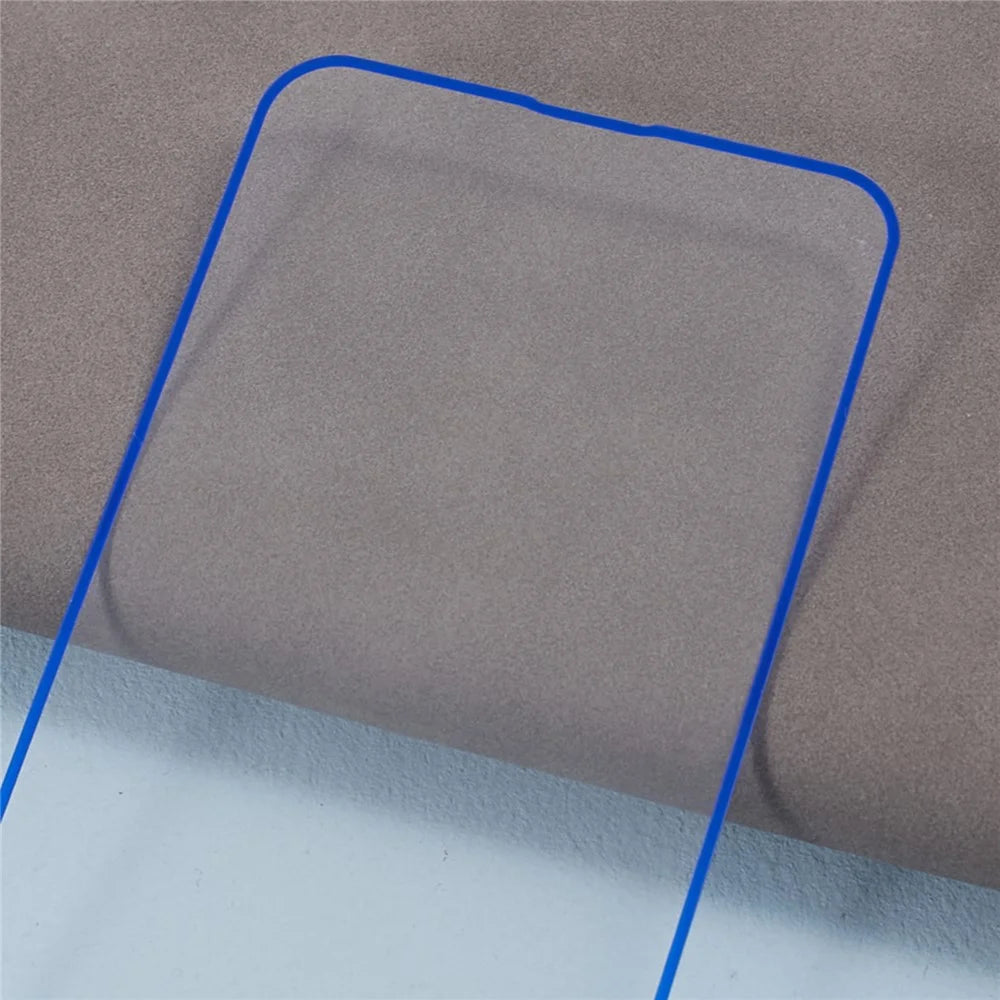 For iPhone 13 mini Phone Screen Protector Medium Alumina Tempered Glass Luminous Edge Screen Film - Blue - 6
