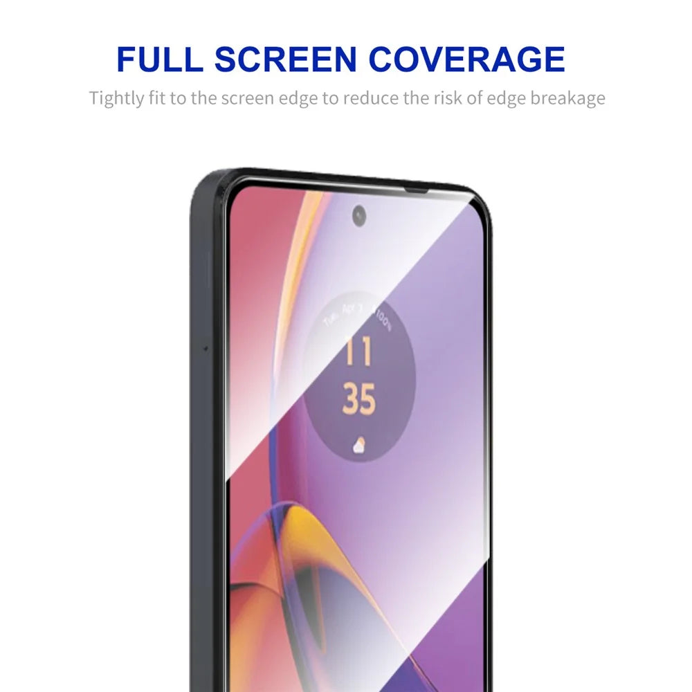 ENKAY HAT PRINCE 2Pcs for Motorola Moto G84 5G Silk Print Anti-scratch Screen Protector 2.5D High Aluminium-silicon Glass Film - 2