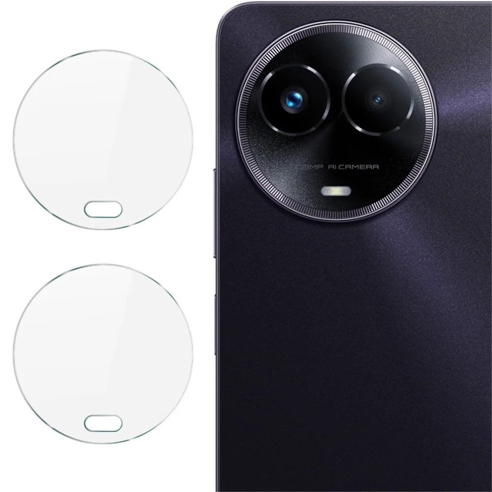 IMAK 2Pcs  /  Set For Realme 11 5G (Global) Tempered Glass Camera Lens Protectors Arc Edge HD Clear Lens Films - 1