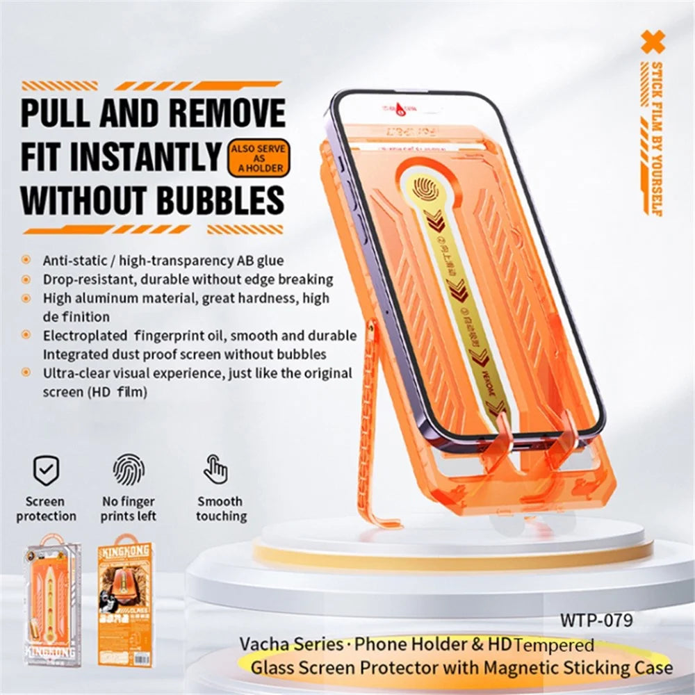 WEKOME WTP-079 For iPhone 15 High Aluminium-silicon Glass Screen Protector Ultra Clear Phone Front Screen Film with Installation Tool - 2