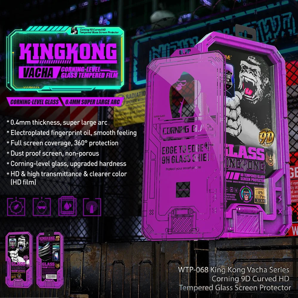 WEKOME KingKong Series 9D Arc Tempered Glass Screen Film for iPhone 15 Plus HD Corning Gorilla Glass Protector - 2