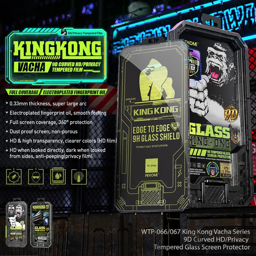 WEKOME King Kong Vacha Series For iPhone 15 Pro Max Screen Protector HD High Aluminum-silicon Glass Curved Film - 2