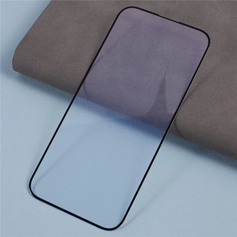 Black Edge Silk Printing Screen Film for iPhone 15 Pro HD Clear Screen Protector Anti-blue-ray Tempered Glass Film - 4