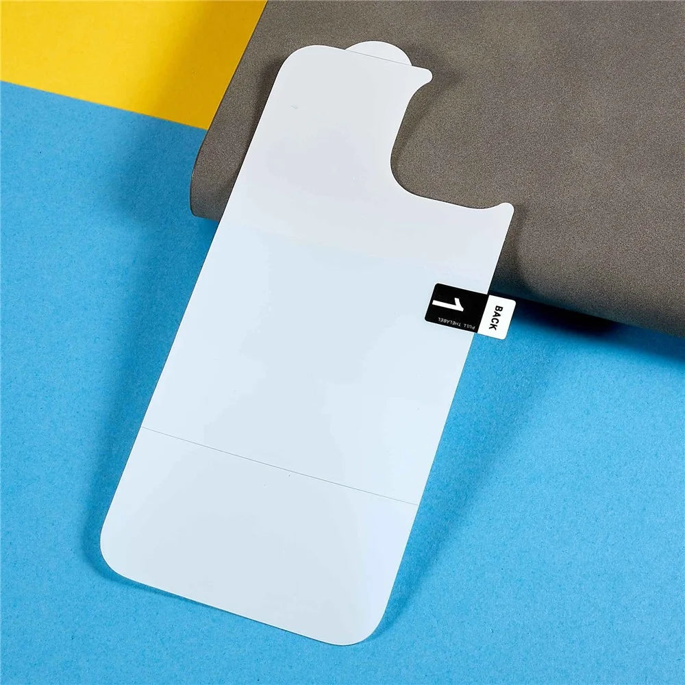 For iPhone 15 Plus Phone Back Protector Hydrogel HD Clear Anti-scratch TPU + PET Film - 4