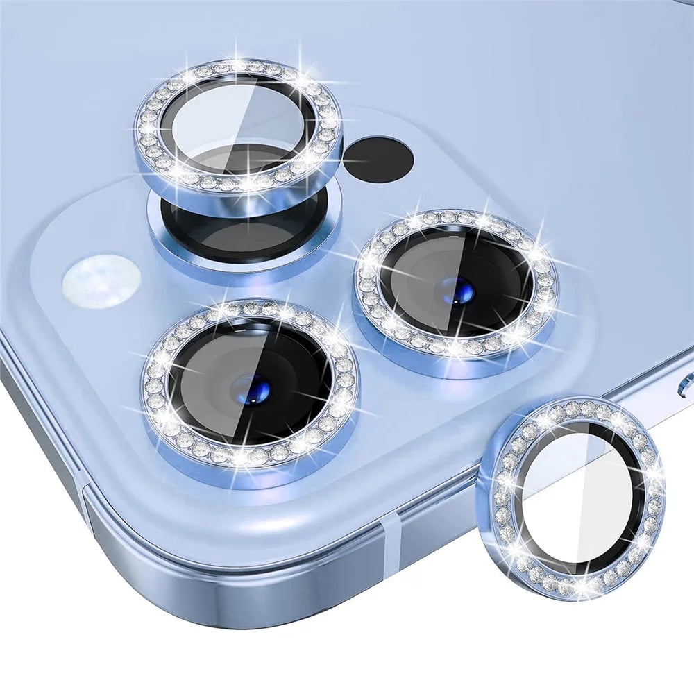 ENKAY HAT PRINCE 1 Set For iPhone 13 Pro / 13 Pro Max Camera Lens Protector AR HD Clear Anti-Drop Lens Film - Baby Blue - 1