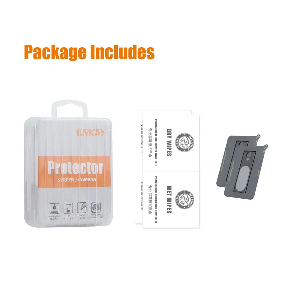 ENKAY HAT PRINCE 2Pcs for Google Pixel 8 Camera Lens Protector Tempered Glass Full Cover Lens Protective Film - Black - 7