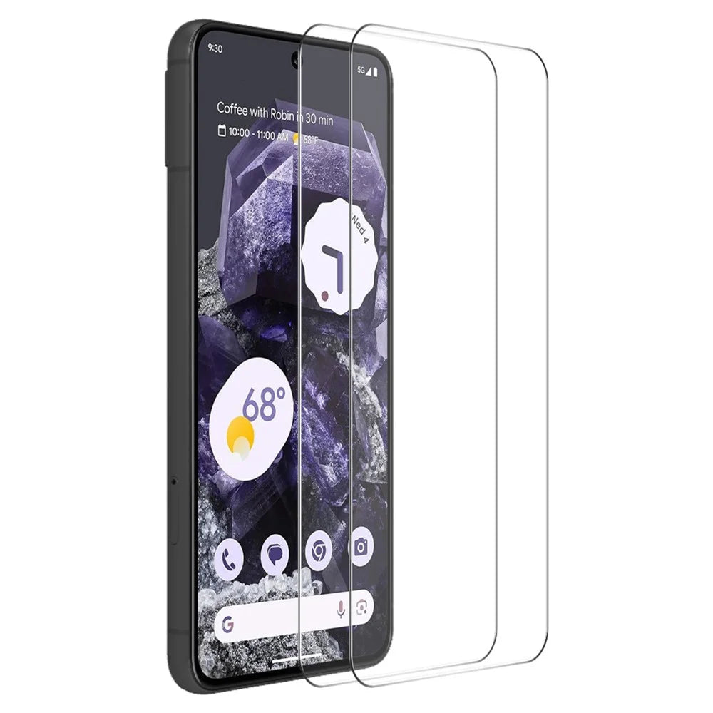 ENKAY HAT PRINCE 2Pcs for Google Pixel 8 High Aluminium-silicon Glass Film 0.26mm 2.5D Ultra Clear Screen Protector - 1