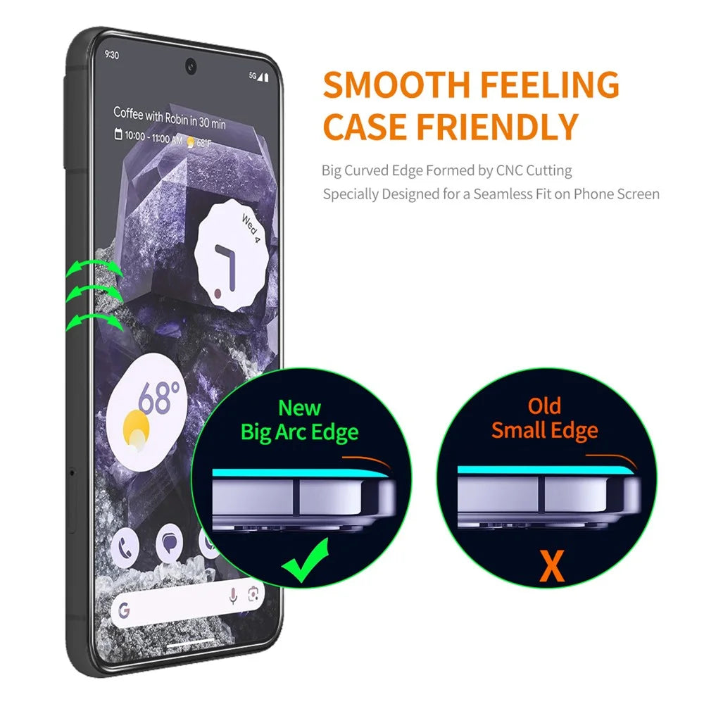 ENKAY HAT PRINCE 2Pcs for Google Pixel 8 High Aluminium-silicon Glass Film 0.26mm 2.5D Ultra Clear Screen Protector - 3