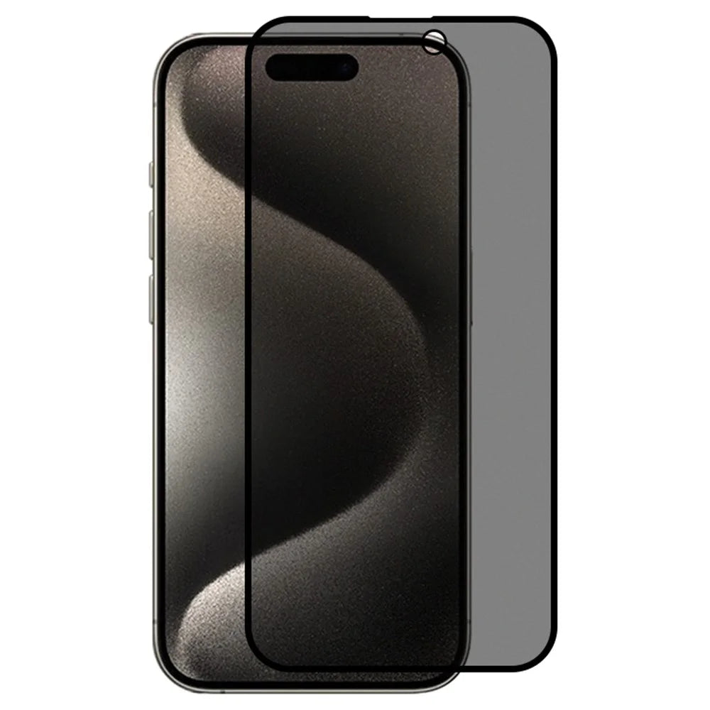 RURIHAI For iPhone 15 Pro Screen Film AG Matte High Aluminum-silicone Glass Anti-spy Screen Protector - 1