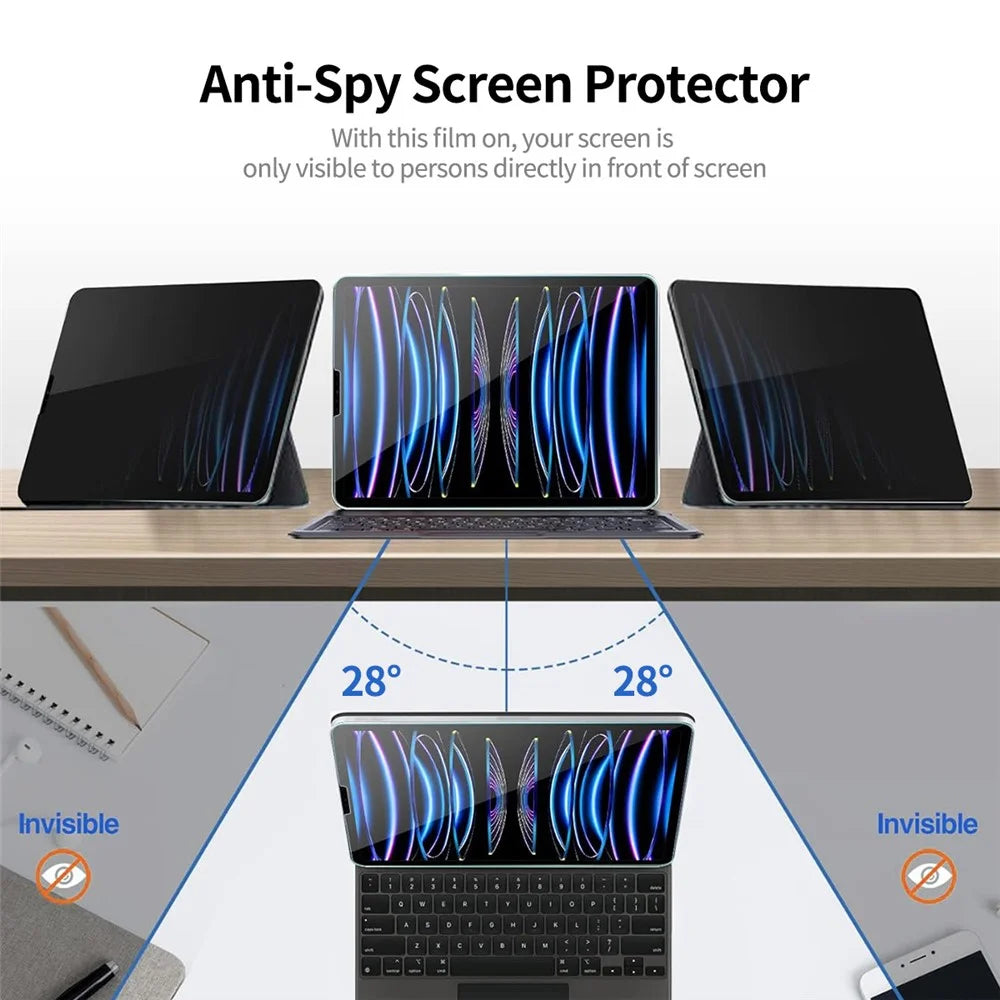 ENKAY HAT PRINCE For iPad 9.7-inch (2017) / (2018) / Pro 9.7 inch (2016) / iPad Air (2013) / Air 2 Anti-Spy Screen Protector 0.33mm Tempered Glass Film - 3