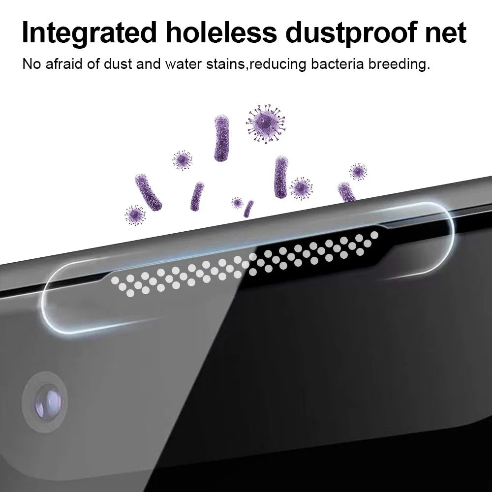 YONGPOLY For iPhone 13 / 13 Pro / 14 Tempered Glass Screen Protector Ultra Clear Film with Dust-Proof Net - 6