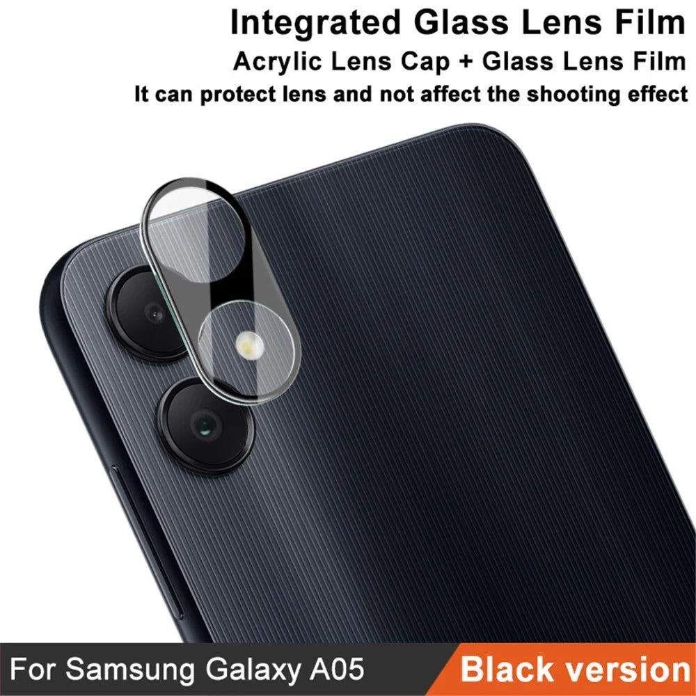 IMAK For Samsung Galaxy A05 4G Integrated Acrylic Lens Cap + Tempered Glass Rear Lens Film (Black Version) - 2