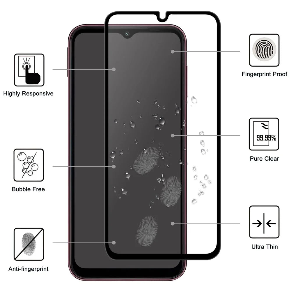 For Samsung Galaxy A15 4G AGC Tempered Glass with Black Edge Full Glue Full Coverage Screen Protector - 2
