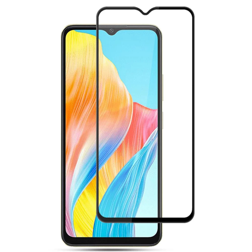 MOCOLO For Oppo A18 4G Tempered Glass Film Full Glue Silk Printing Full Screen Protector - Black - 1