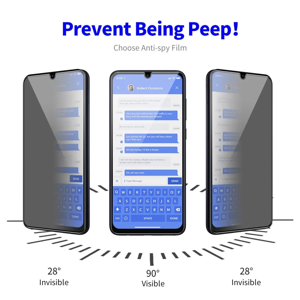 ENKAY HAT PRINCE 2Pcs for Samsung Galaxy A05 4G / A05s 4G Privacy Screen Protector Anti-glare Tempered Glass Film - 3