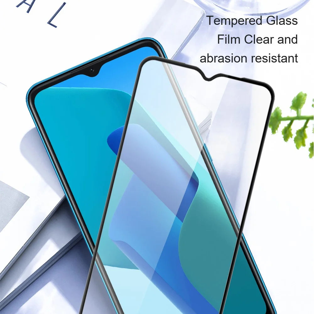 AMORUS 2Pcs For Oppo A58 4G Tempered Glass Film Silk Printing Anti-fingerprint Screen Protector - Black - 4