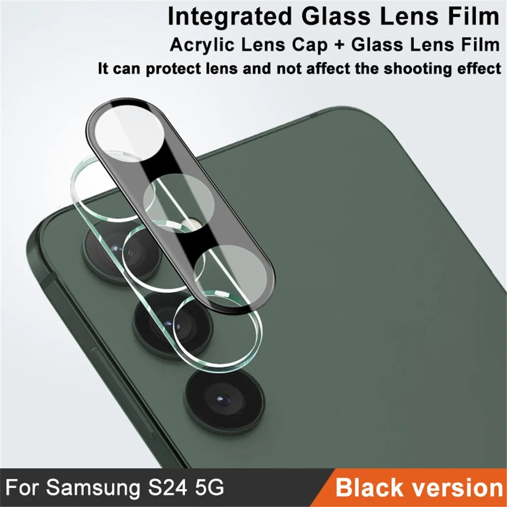 IMAK For Samsung Galaxy S24 Camera Lens Film Acrylic Lens Cap + Tempered Glass Integrated Lens Protector (Black Version) - 2