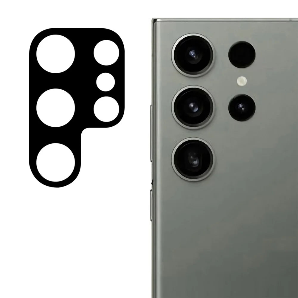 For Samsung Galaxy S24 Ultra Silk Printing Camera Lens Film Tempered Glass Lens Protector with Bottom Plate - 1