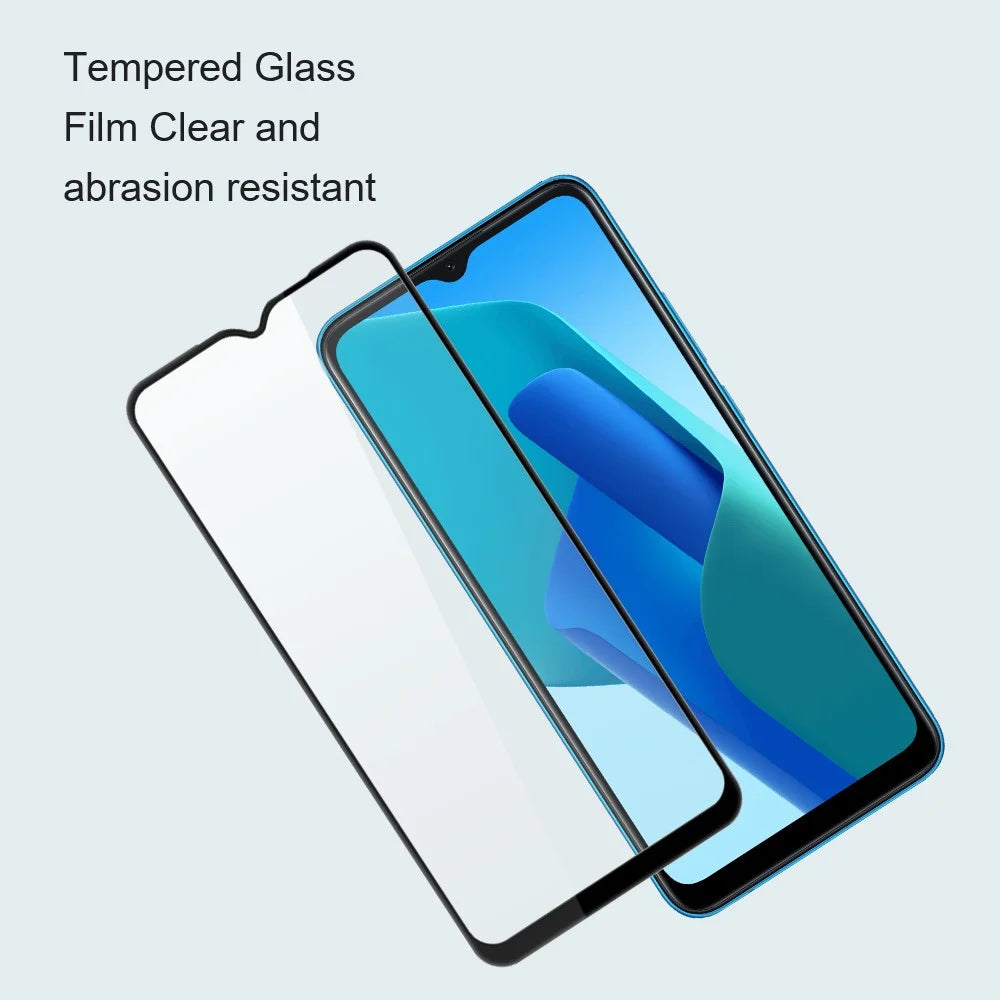 AMORUS 2Pcs For Oppo A79 5G / A2 5G  Screen Protector Silk Printing Tempered Glass Film - Black - 6