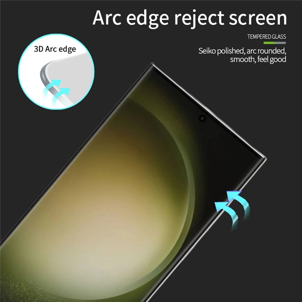 MOFI For Samsung Galaxy S24 Ultra Screen Protector Full Glue 3D Curved Hot Bending Tempered Glass Film - 6