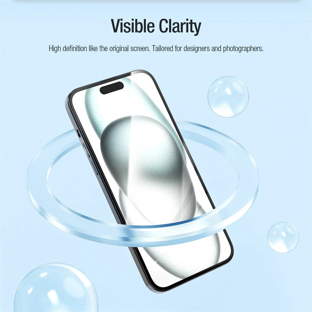 NILLKIN 3Pcs EZ SET Series for iPhone 15 AGC Glass Screen Protector Ultra Clear Film - 5