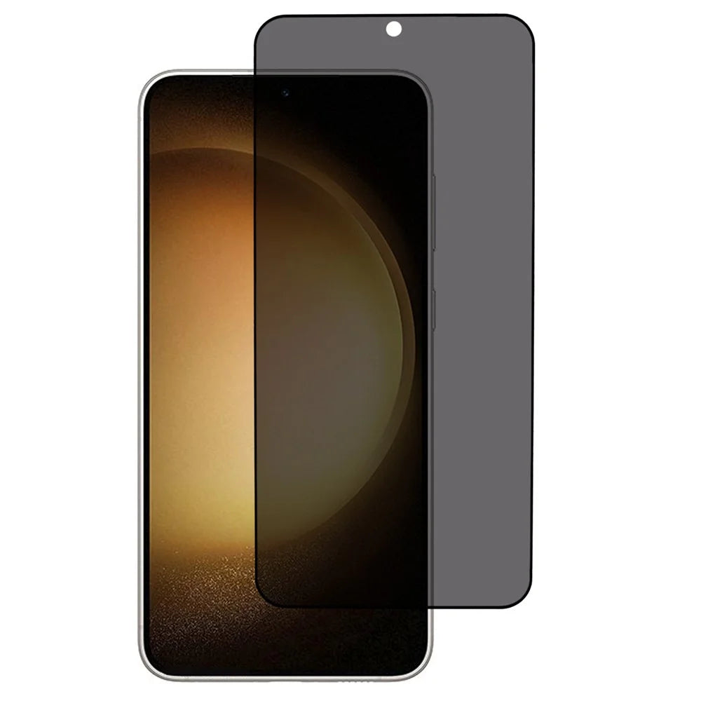 For Samsung Galaxy S24 Screen Protector 180 Degree Anti-peep Tempered Glass Arc Edges Full Glue Film - 1