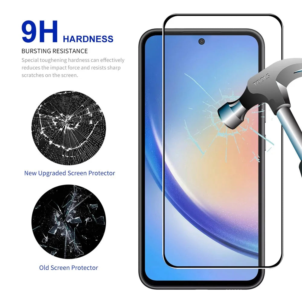 ENKAY HAT PRINCE 2Pcs for Samsung Galaxy A55 5G Screen Protector Silk Printing 2.5D High Aluminium-silicon Glass Film - 3