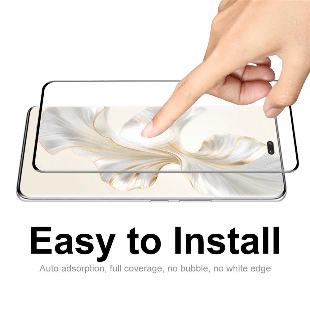 ENKAY HAT PRINCE Tempered Glass Film for Honor 100 Pro 5G 3D Curved Side Glue Full Screen Protector Support Fingerprint Unlock - 5