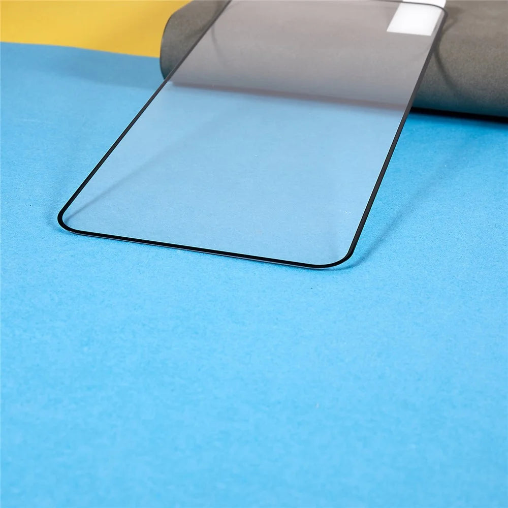 For Samsung Galaxy A55 5G Tempered Glass Electroplating Anti-Fingerprint Silk Printing Full Glue Screen Protector - 5