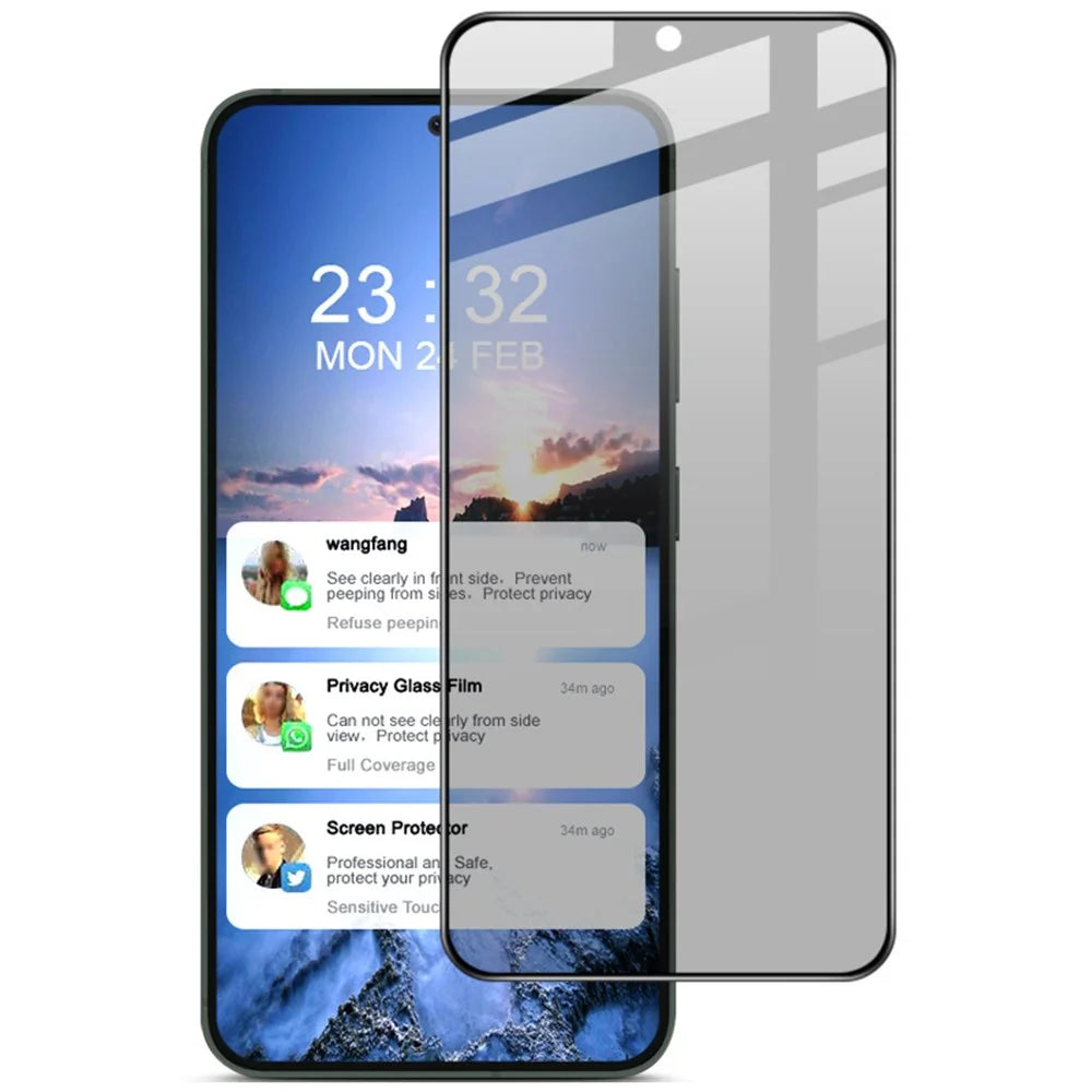 IMAK For Samsung Galaxy S24 Anti-spy Film Full Cover AB Glue Tempered Glass Screen Protector - 1