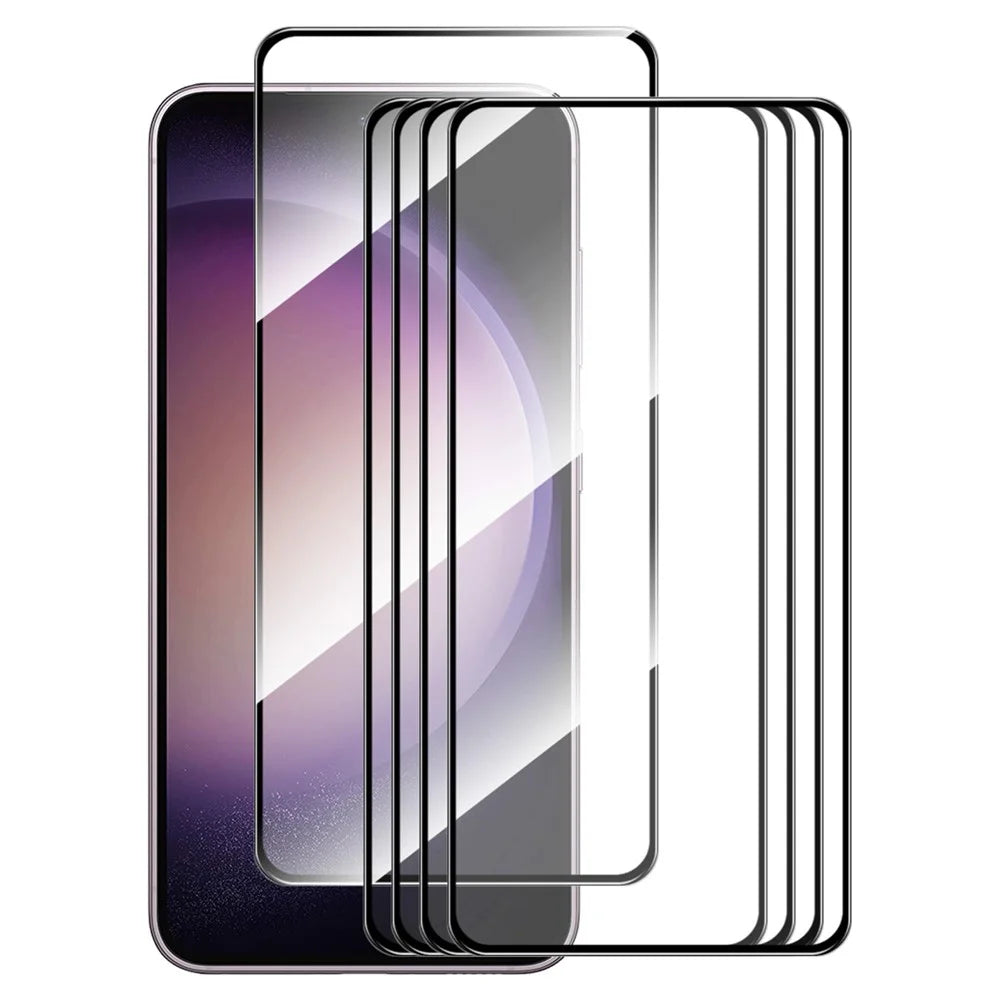ENKAY HAT PRINCE 5Pcs for Samsung Galaxy S25 / S24 0.18mm Full Glue HD Screen Protector (Fingerprint Unlock) - 1