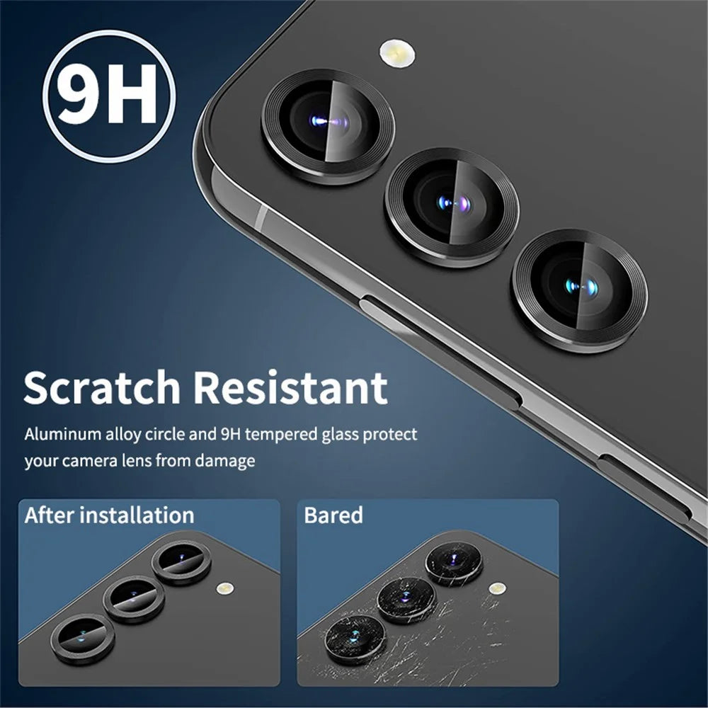 ENKAY HAT PRINCE For Samsung Galaxy S24+ Camera Lens Protector Aluminum Alloy+Tempered Glass Lens Film - Black - 2