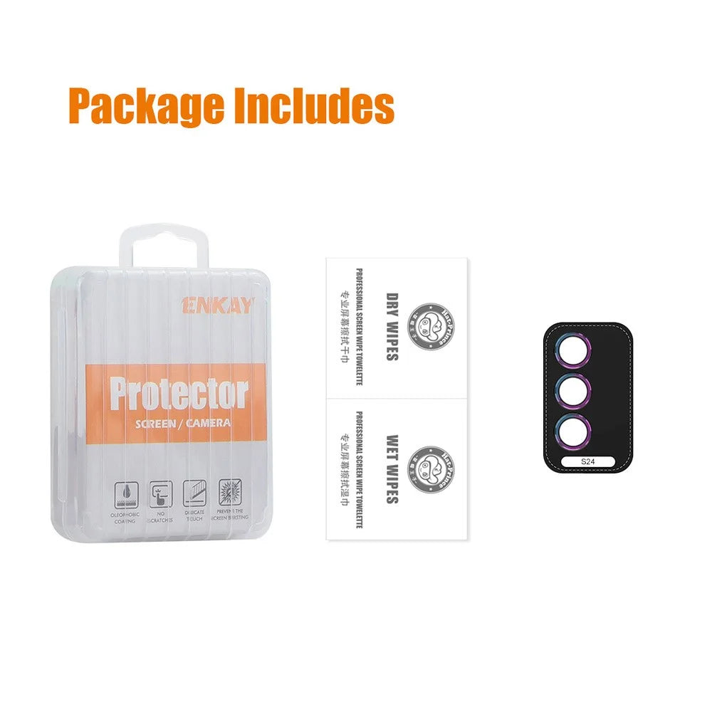 ENKAY HAT PRINCE For Samsung Galaxy S24 Individual Camera Lens Protector Ultra HD Lens Film - Black - 7