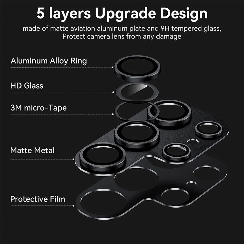ENKAY HAT PRINCE For Samsung Galaxy S24 Ultra Camera Lens Protector AR HD Clear Lens Film - Black - 2