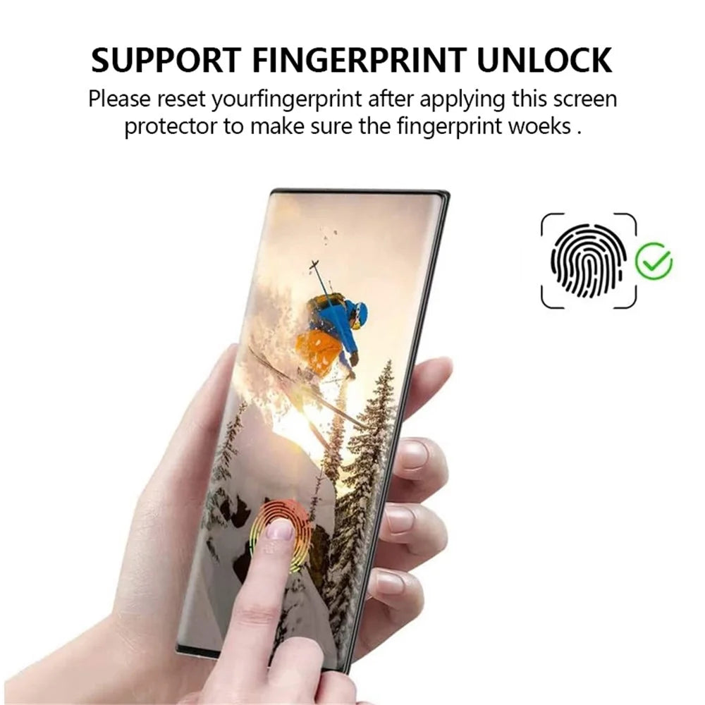 For Samsung Galaxy S25 Edge / S25+ / S24+ Anti-Spy Screen Protector Black Edge Full Glue (Fingerprint Unlock) - 3