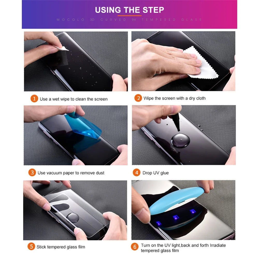 MOCOLO For OnePlus 12 5G UV Liquid Screen Protector 3D Curved Tempered Glass Film - 6