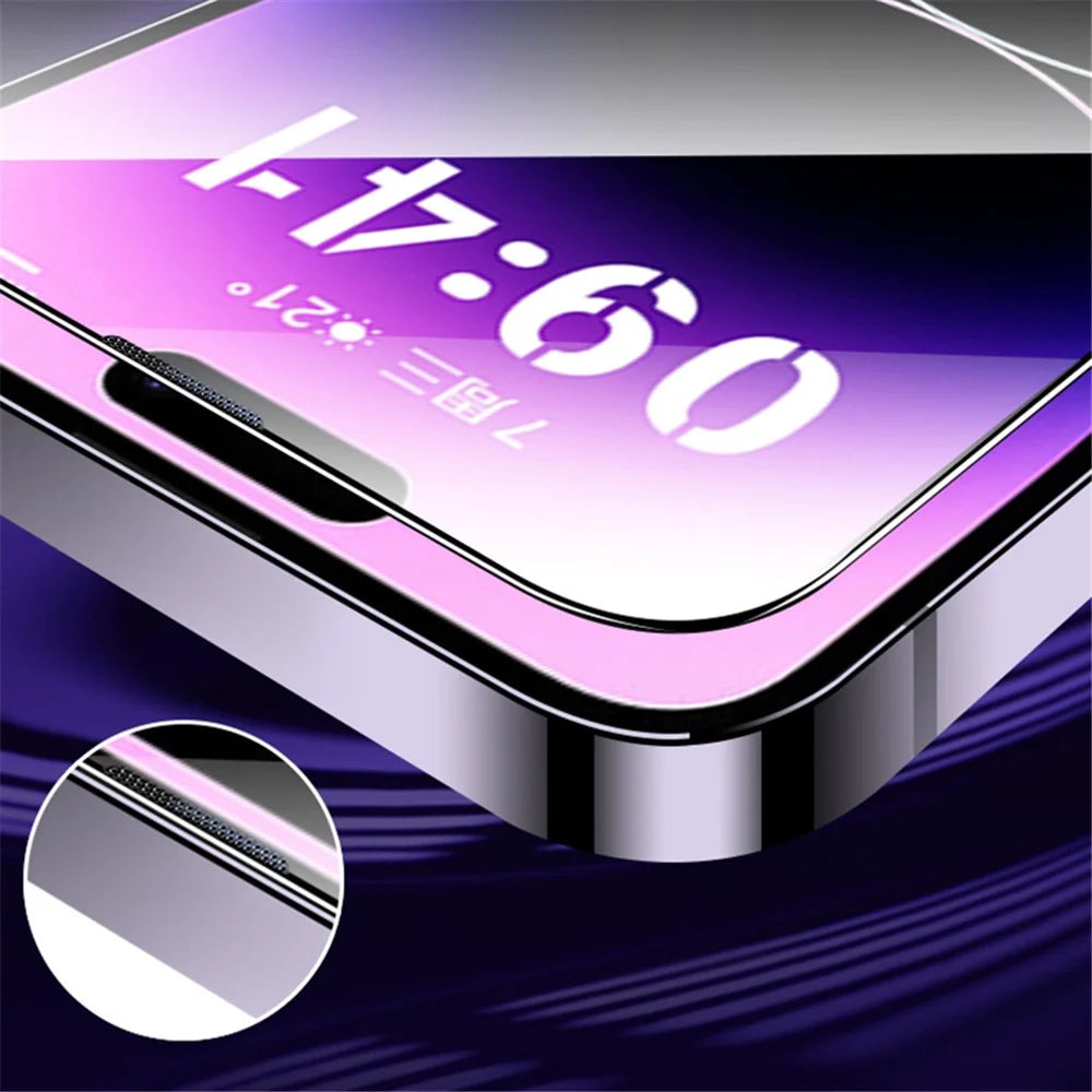 For iPhone 14 Screen Protector Anti-fingerprint Automatic Dust Removal Flim - 6