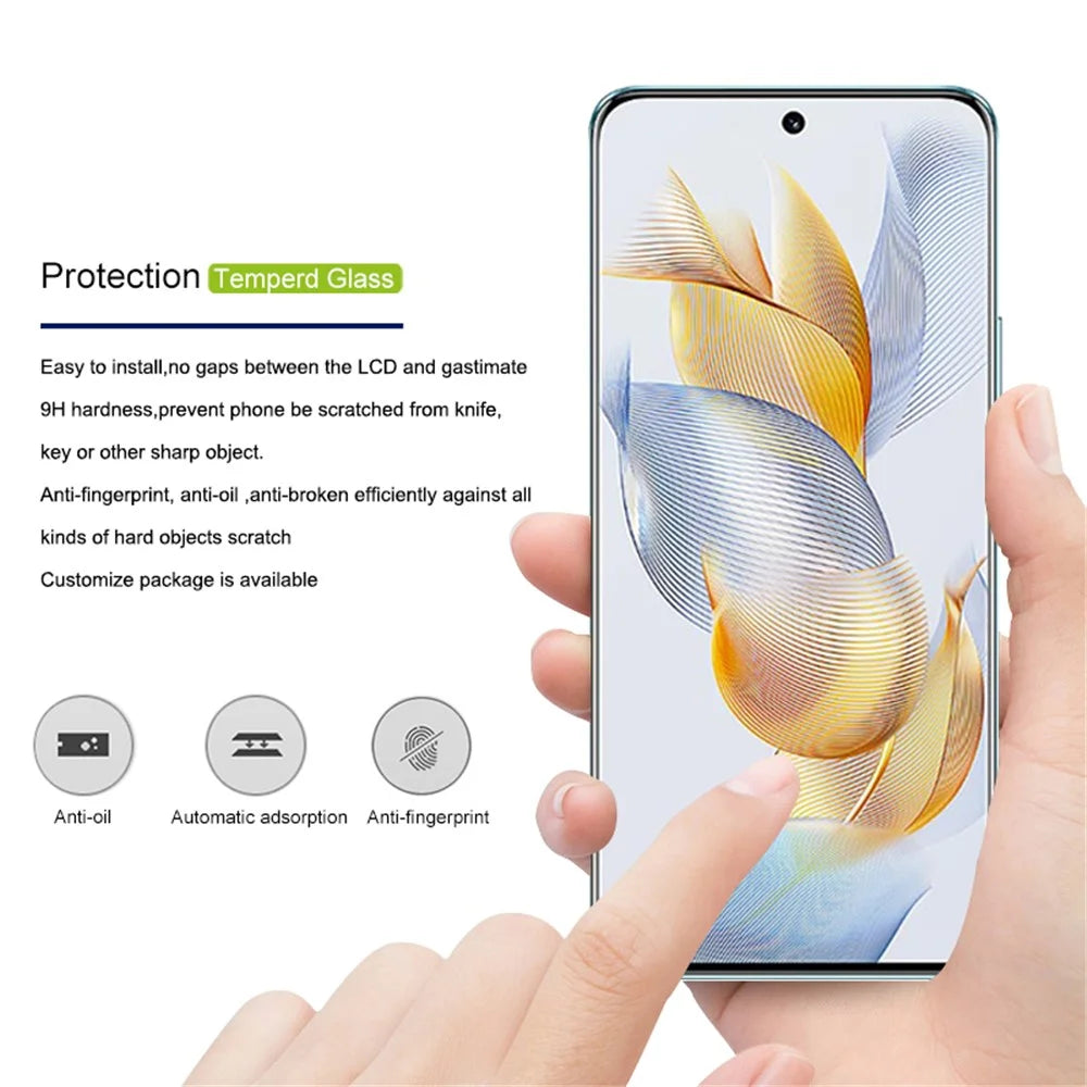 MOCOLO For Honor 90 Full Screen Protector Tempered Glass Anti-explosion Film - Black - 5