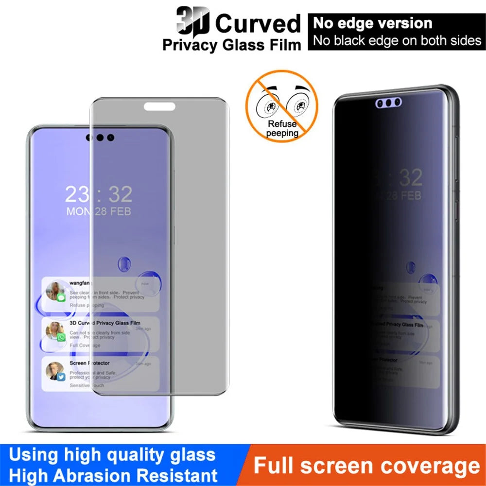 IMAK For Huawei Mate 60 Pro / Mate 60 Pro+ Screen Protector Privacy 3D Curved Shatterproof Film - 2