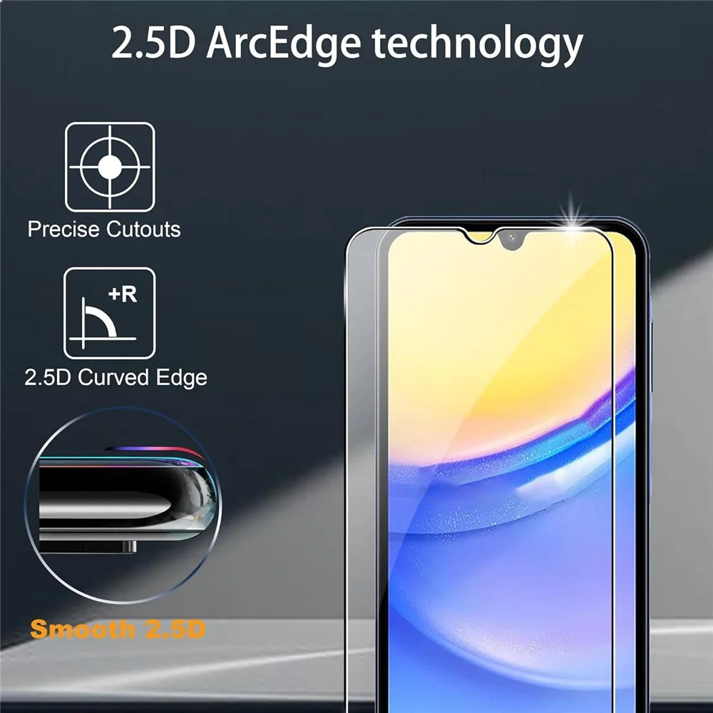 2Pcs For Samsung Galaxy A15 4G / 5G Tempered Glass Screen Protector + Lens Protectors Guard - 4