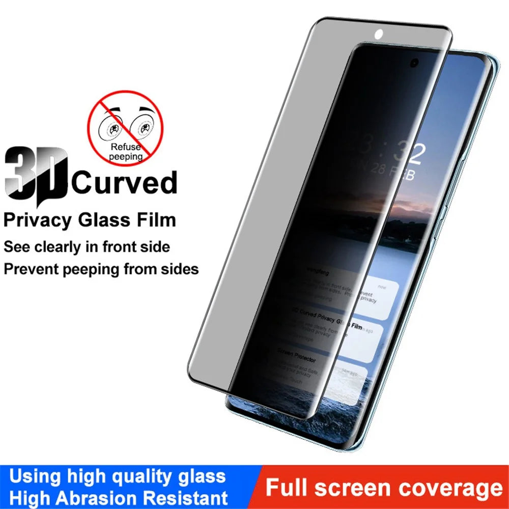 IMAK For vivo X50 5G Full Screen Protectors 3D Curved Anti-Spy Phone Film - 2