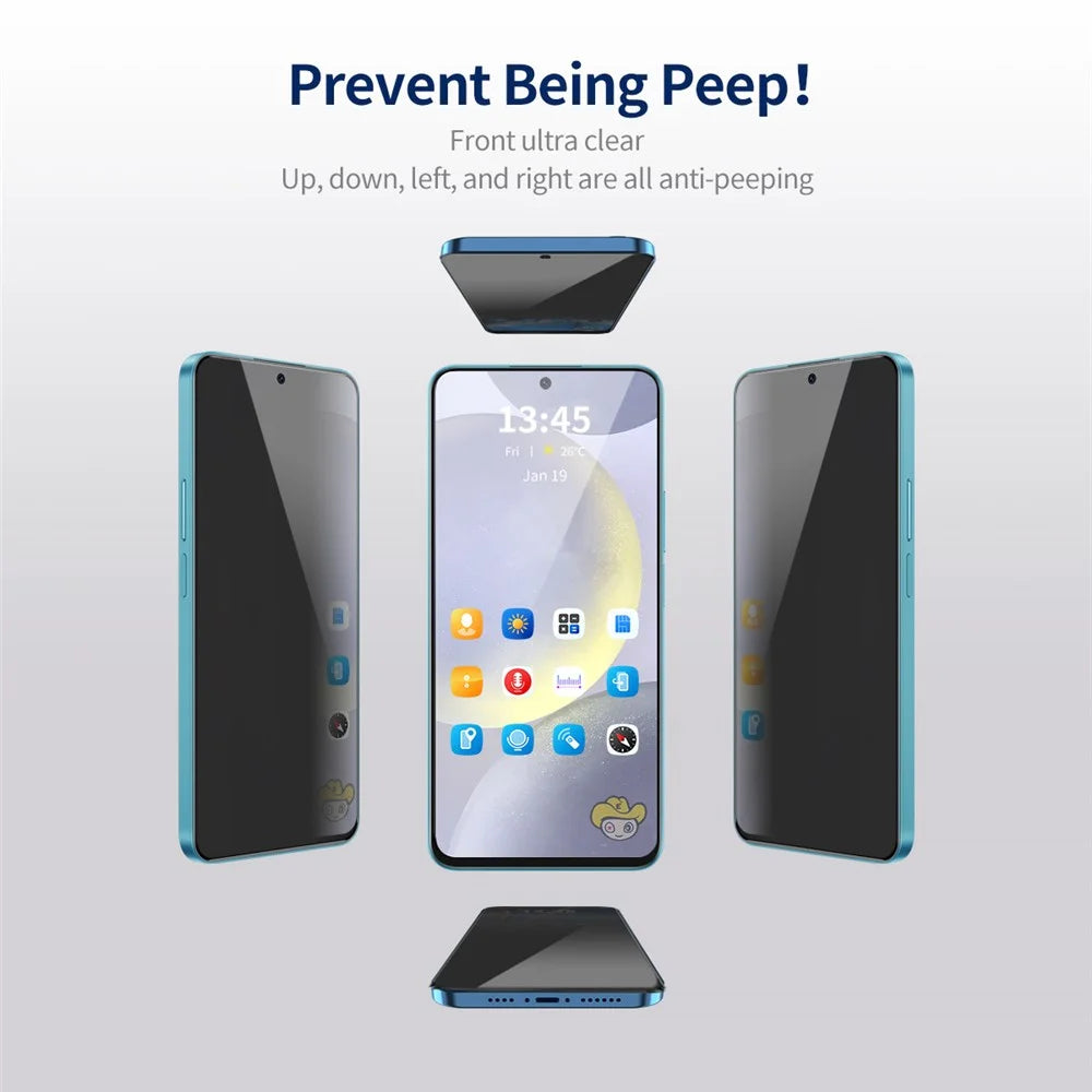 ENKAY HAT PRINCE 5Pcs For Samsung Galaxy S25 / S24 Screen Protector Silk Printing Anti-Peep HD Clear Film - 2