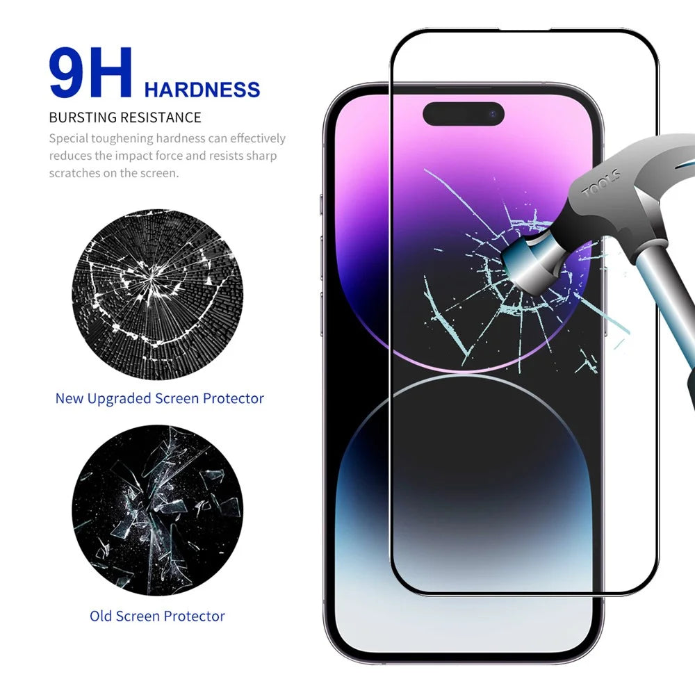 ENKAY HAT PRINCE For iPhone 14 Pro Max High Aluminium-silicon Glass Film Screen Protector Full Glue - 4