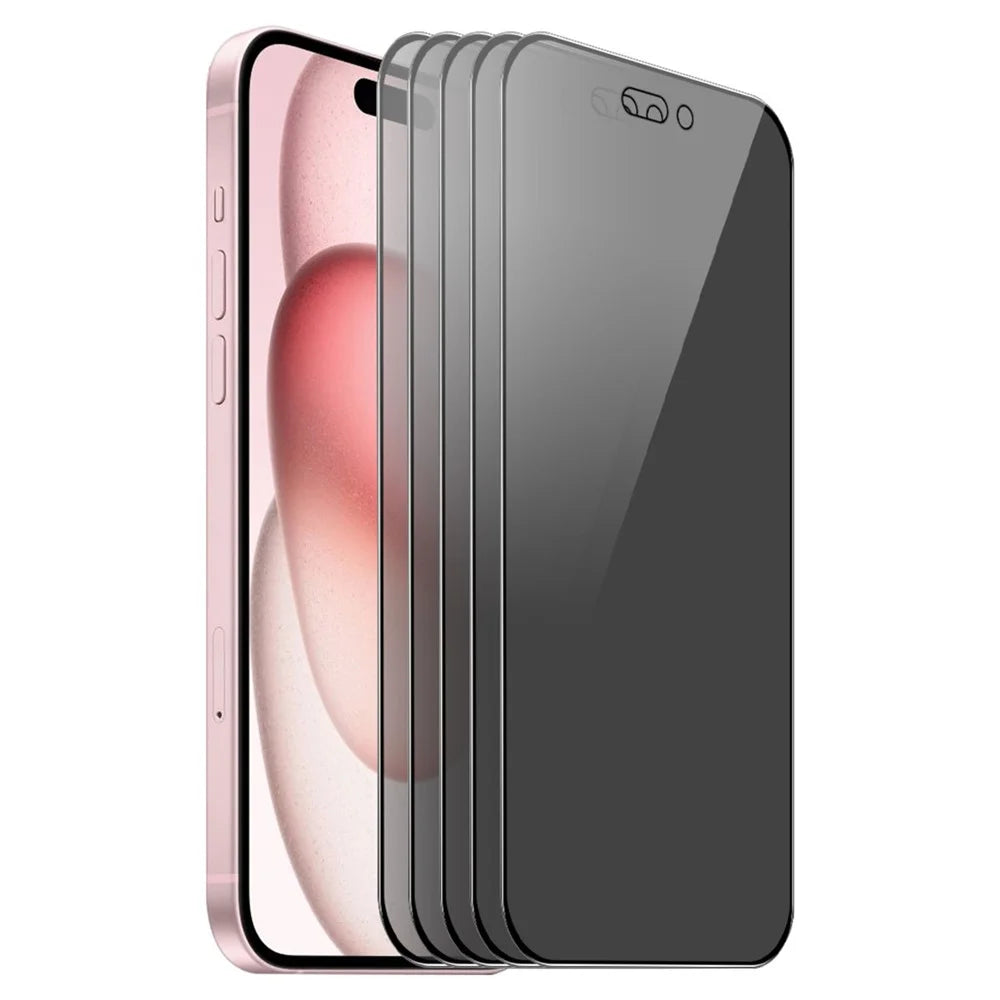 ENKAY HAT PRINCE 5Pcs For iPhone 15 Plus Film Anti-Spy Anti-fingerprint Screen Protector - 1