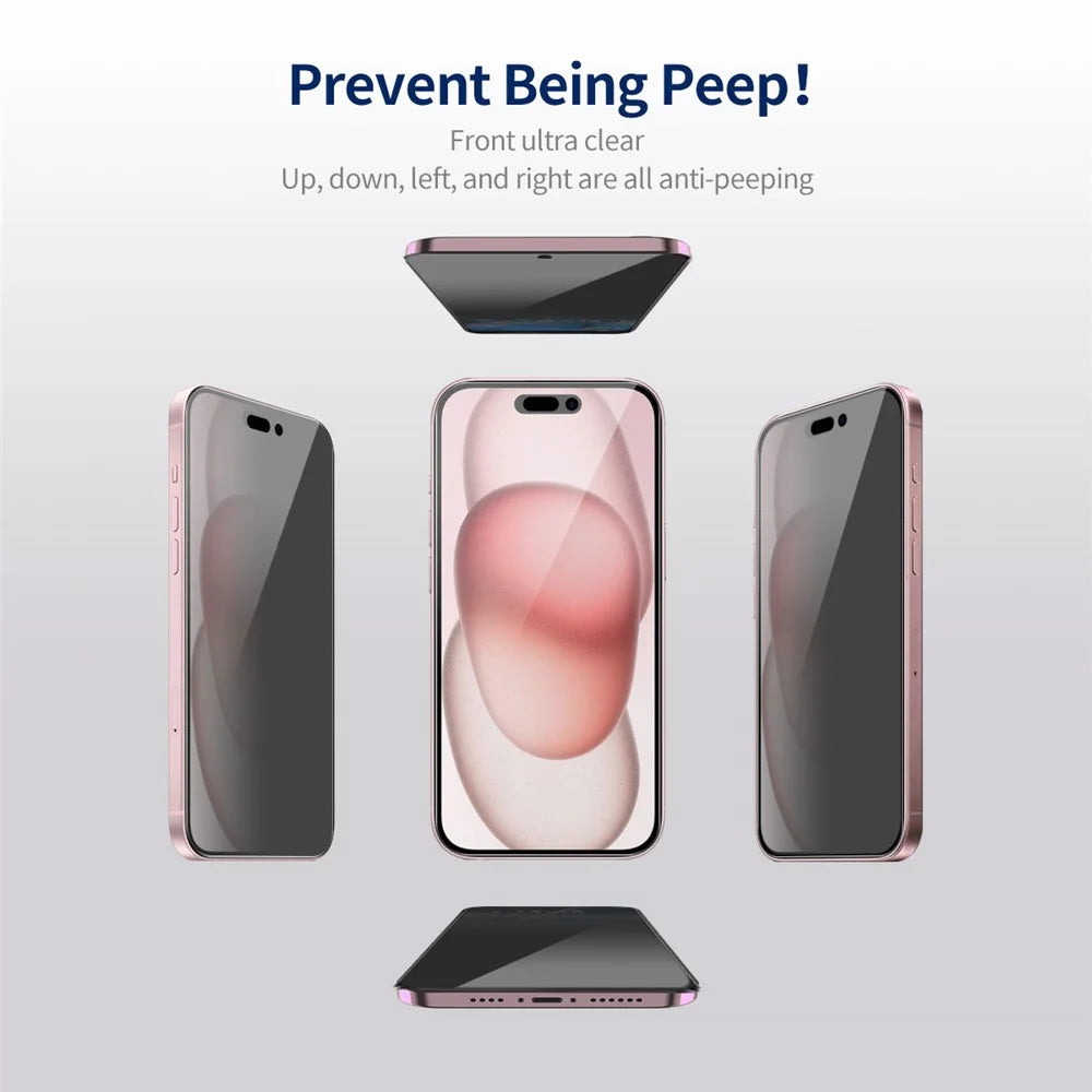 ENKAY HAT PRINCE 2Pcs For iPhone 15 Plus Screen Protector Privacy Protection Anti-explosion Film - 2