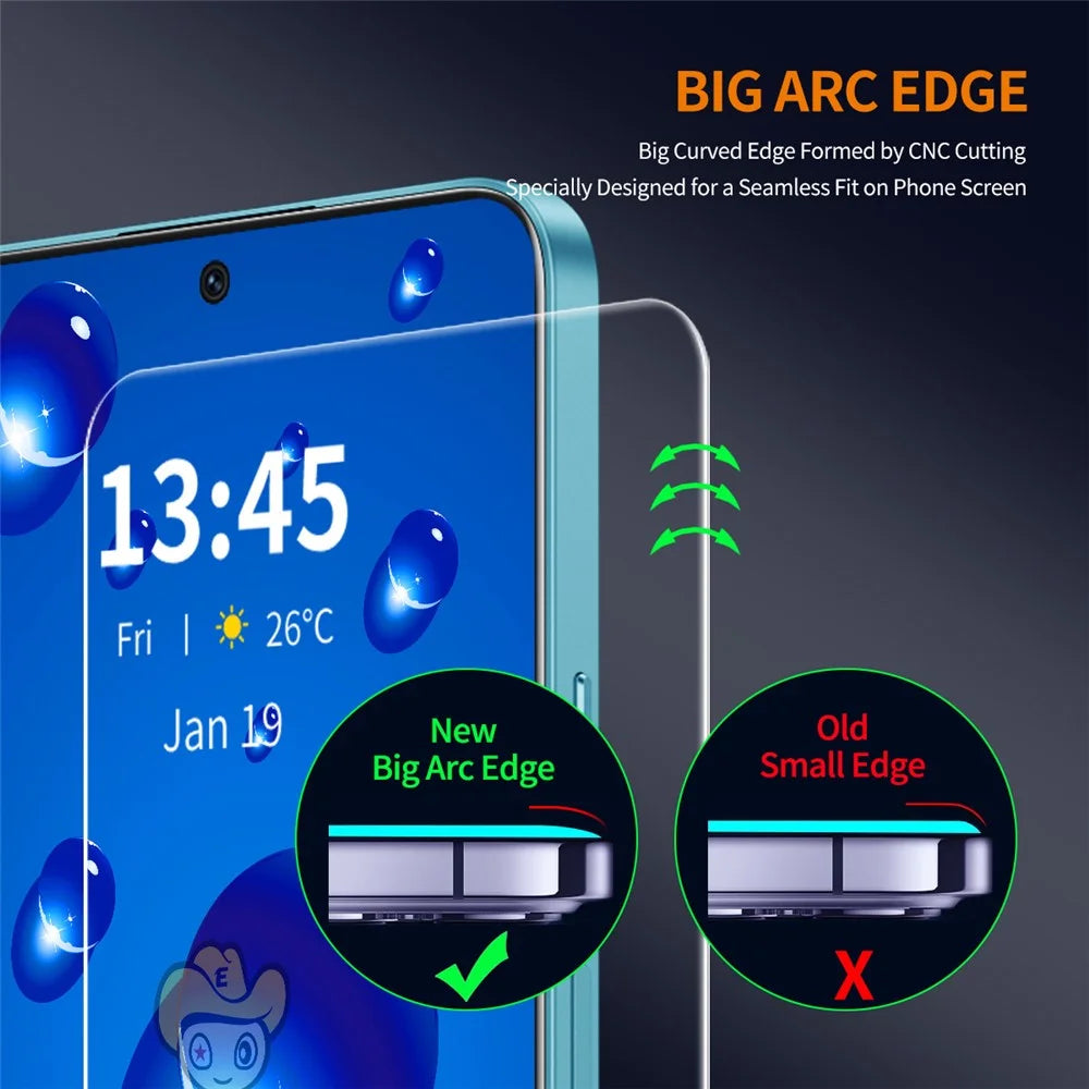 ENKAY HAT PRINCE 2Pcs For Motorola Moto E14 4G / G04 4G / G04s 4G / G24 4G Screen Protector 9H Large Arc Edge Film - 4