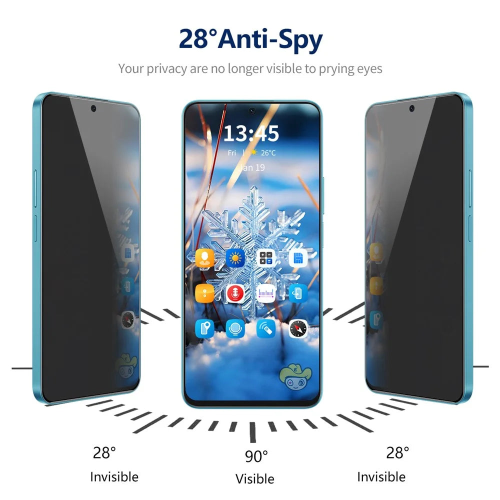 ENKAY HAT PRINCE 5Pcs For Samsung Galaxy F54 5G / M54 5G Screen Protector Silk Printing Anti-peep Film - 5