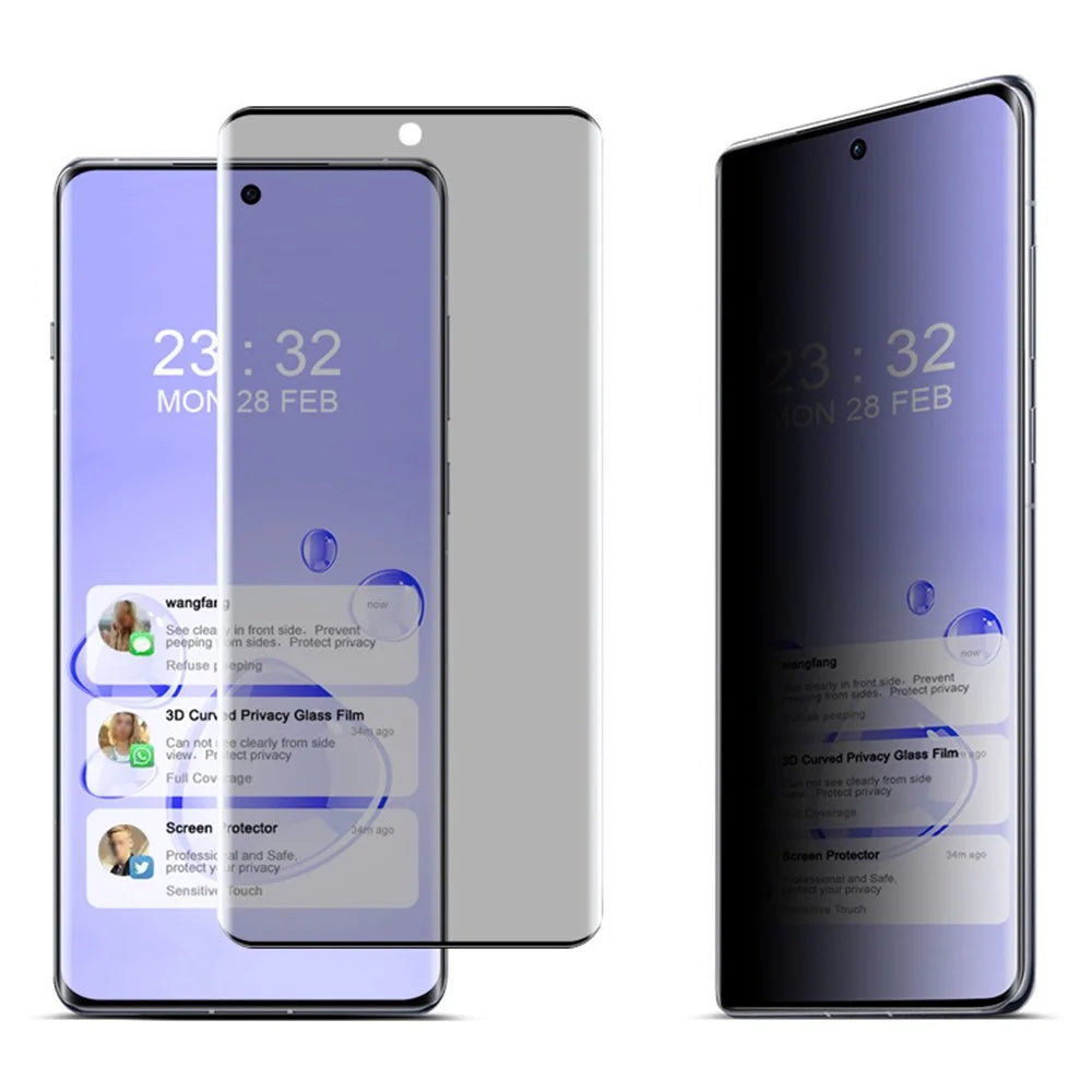 IMAK For Oppo Find X7 Ultra Anti-Spy Screen Protector Curved Tempered Glass Film - 4